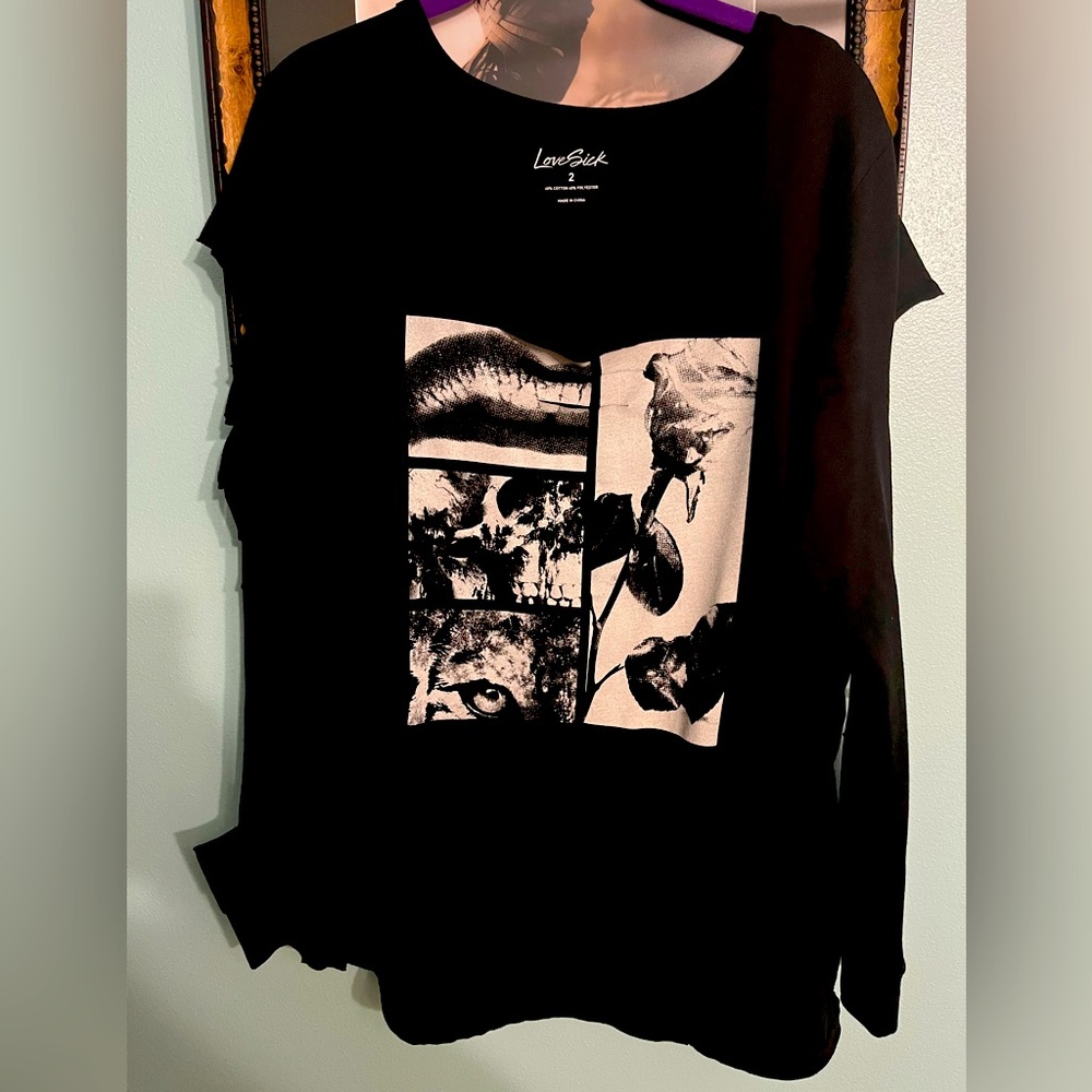 Gothic Style Shredded Top
